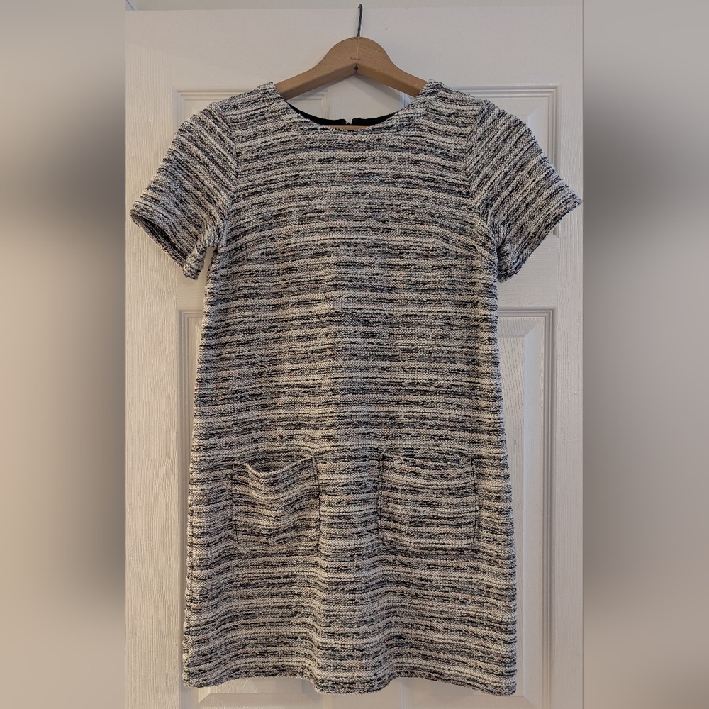 Loft Short Sleeve Woven Sheath Dress